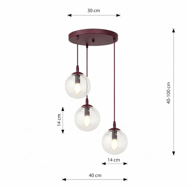 COSMO 3PREM BURGUNDY TRANSPARENT