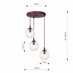 COSMO 3PREM BURGUNDY TRANSPARENT
