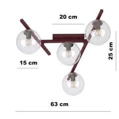 SMART 4 BURGUNDY TRANSPARENT