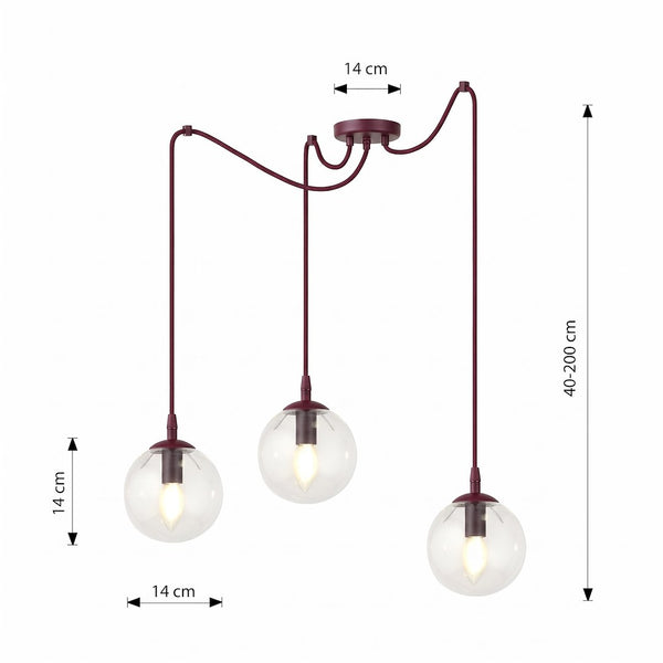 GIGI 3 BURGUNDY TRANSPARENT