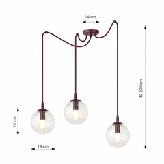 GIGI 3 BURGUNDY TRANSPARENT