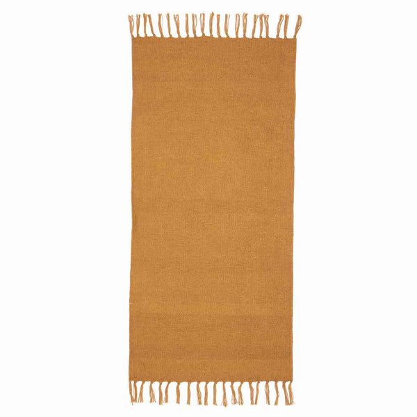 Hette, tapis de sol ocre 70x140 cm.