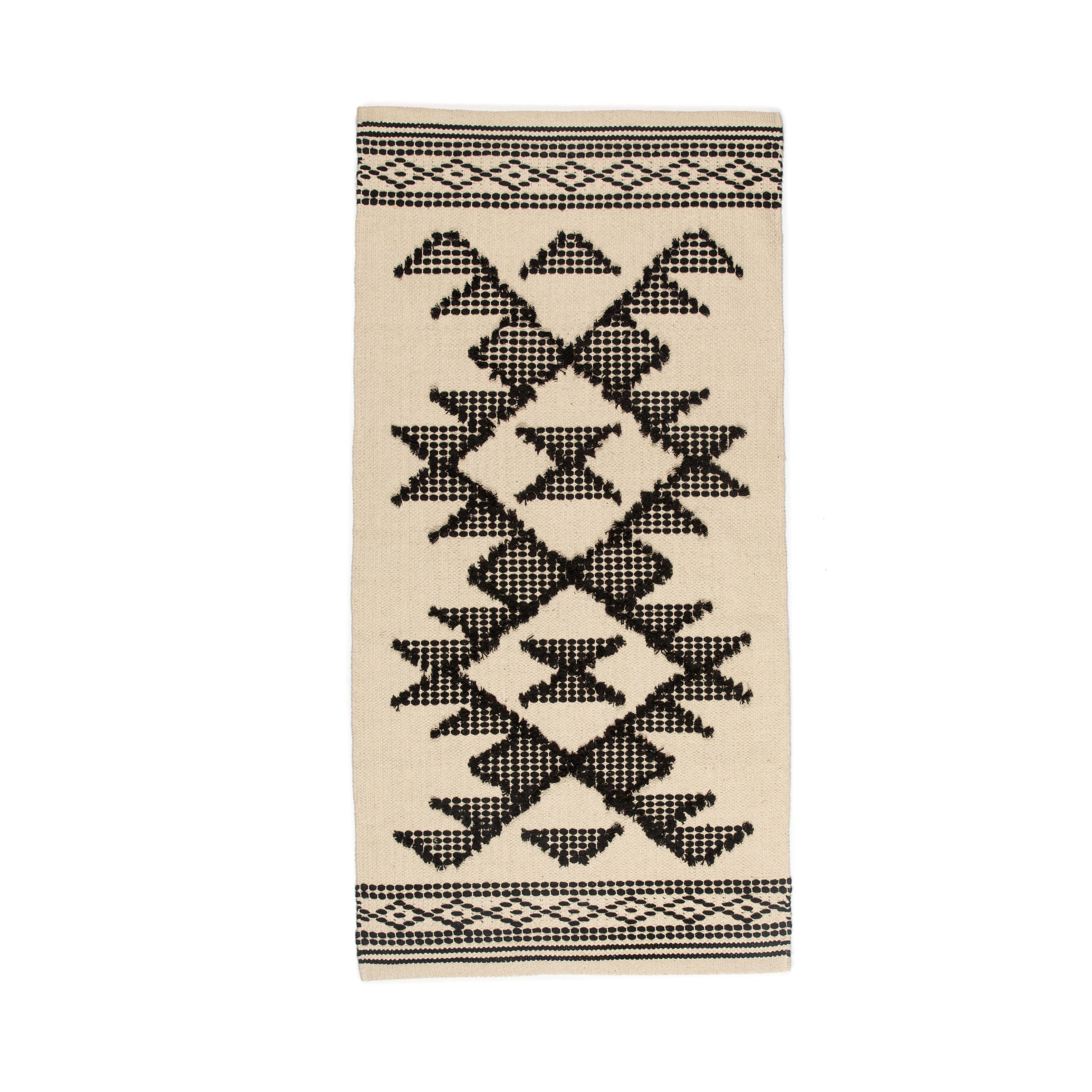 Tapis Kenzi noir/blanc 70x140 cm