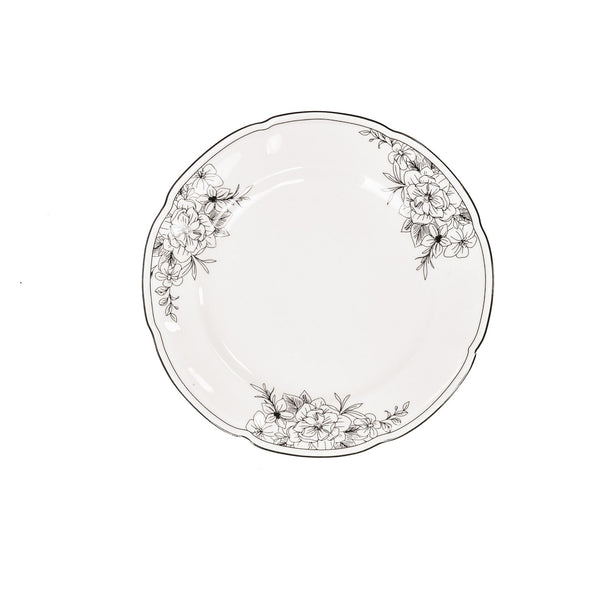 Bord - De Bloemen - New Bone China - 19,5 x 19,5 x 1,2 cm