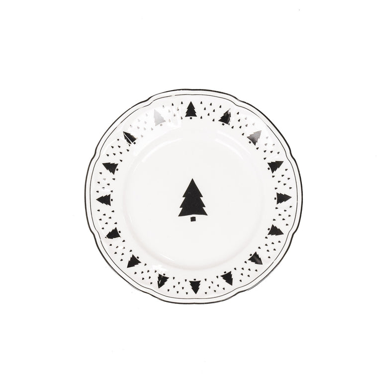 Bord - Kerstboom - New Bone China - 10x15x1,5 cm