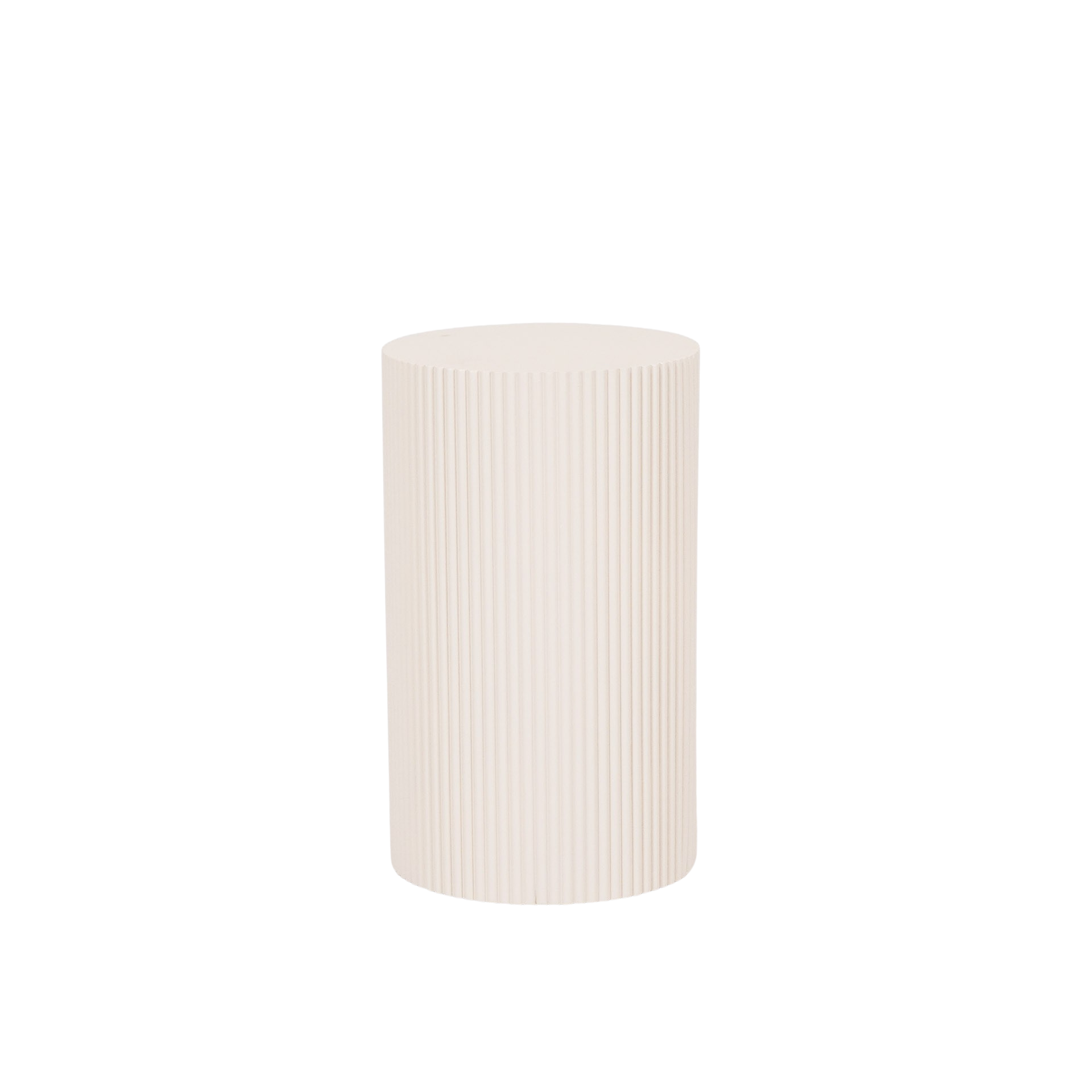 Bijzettafel / Zuil - Cilindrisch - MDF - Zand - 30 x 54 cm
