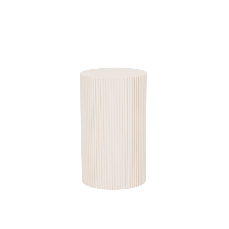 Side Table / Pillar - Cylindrical - MDF - Sand - 30 x 54 cm