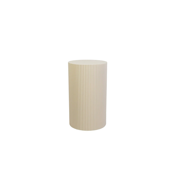 Bijzettafel / Zuil - Cilindrisch - MDF - Zand - 30 x 54 cm