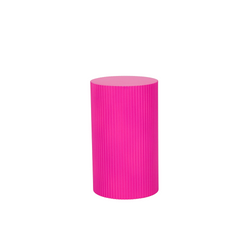 Bijzettafel / Zuil - Cilinder - MDF - Neonroze - 30 x 54 cm