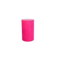 Bijzettafel / Zuil - Cilinder - MDF - Neonroze - 30 x 54 cm