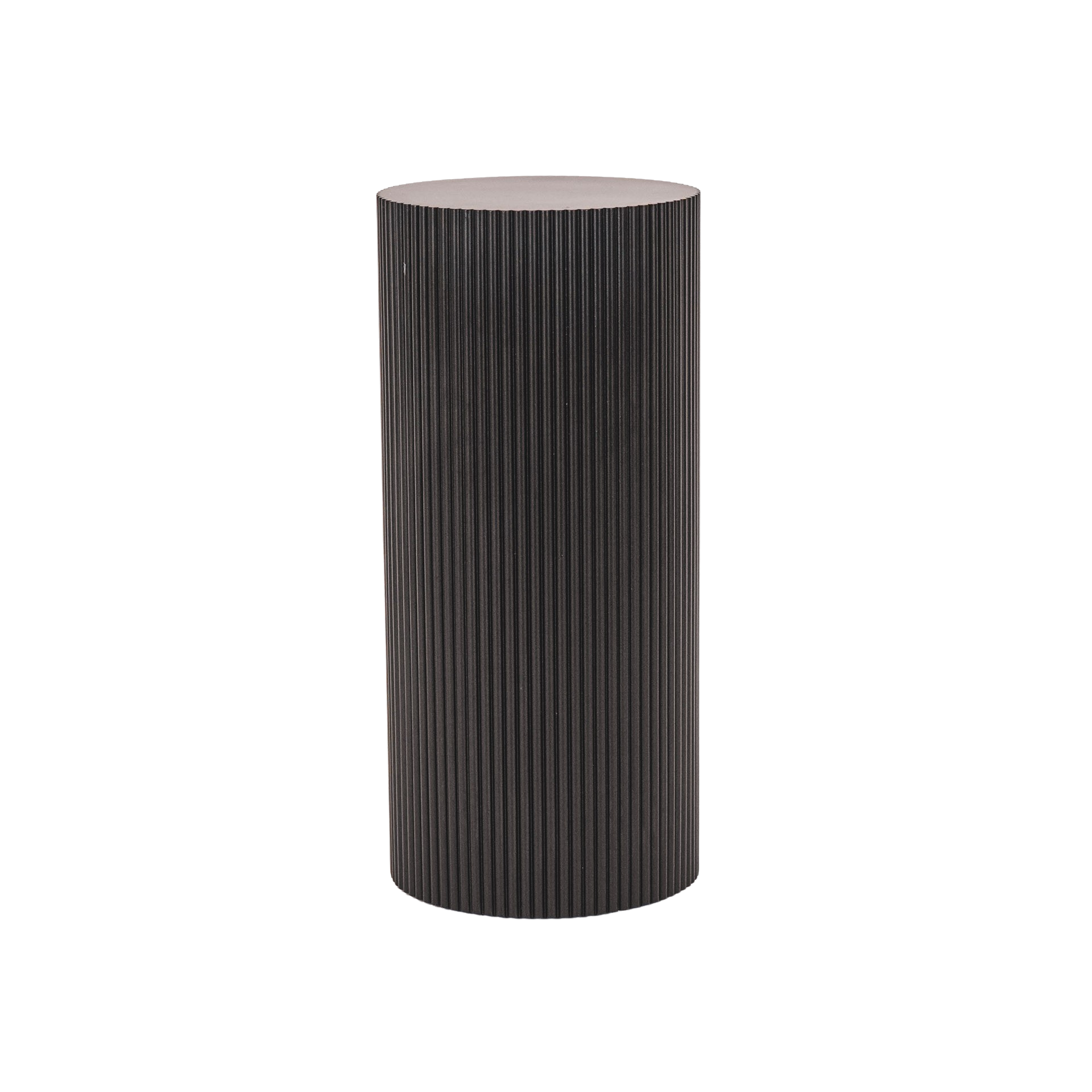 Bijzettafel / Sokkel - Cilinder - MDF - Zwart - 30 x 65 cm