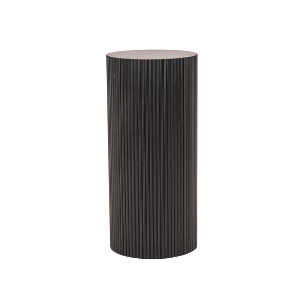 Bijzettafel / Sokkel - Cilinder - MDF - Zwart - 30 x 65 cm