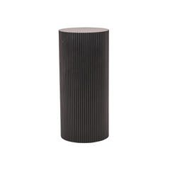 Bijzettafel / Sokkel - Cilinder - MDF - Zwart - 30 x 65 cm