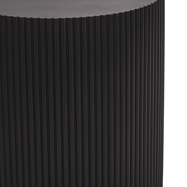 Bijzettafel / Sokkel - Cilinder - MDF - Zwart - 30 x 65 cm