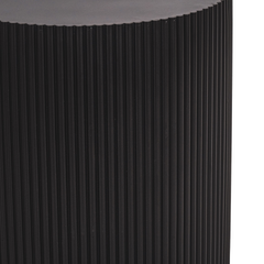 Bijzettafel / Sokkel - Cilinder - MDF - Zwart - 30 x 65 cm
