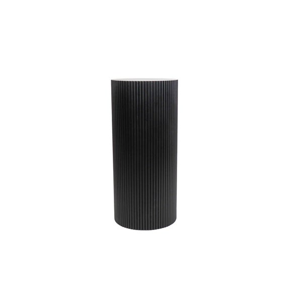 Bijzettafel / Sokkel - Cilinder - MDF - Zwart - 30 x 65 cm