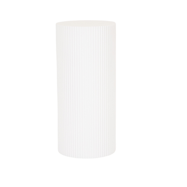 Bijzettafel / Zuil - Cilinder - MDF - Wit - 30 x 65 cm