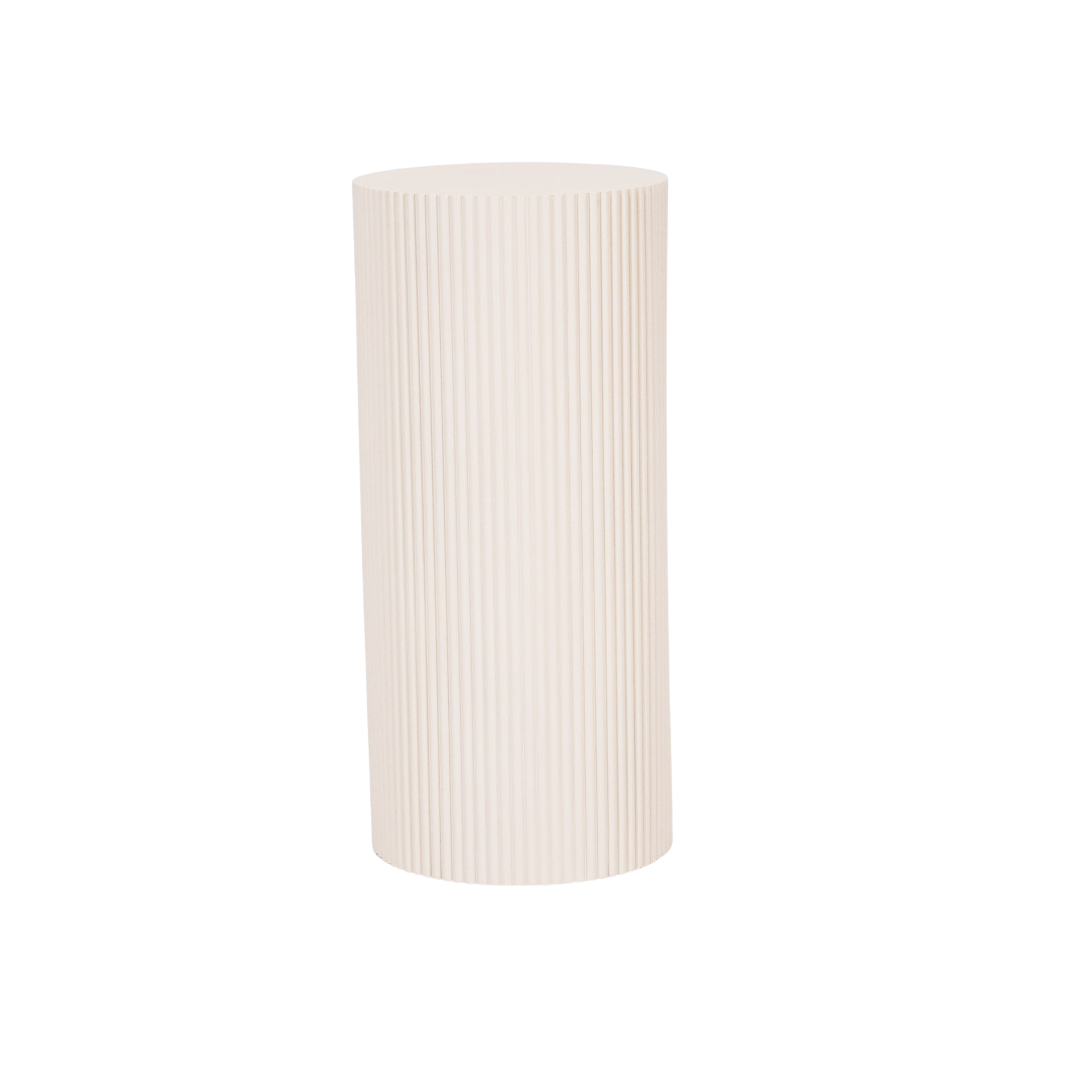 Bijzettafel / Sokkel - Cilinder - MDF - Zand - 30 x 65 cm