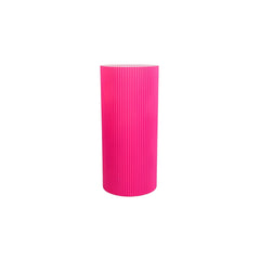 Bijzettafel / Sokkel - Cilinder - MDF - Neonroze - 30 x 65 cm