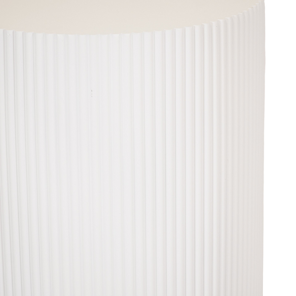 Bijzettafel - cilindervormig - MDF - wit - 39 x 45 cm