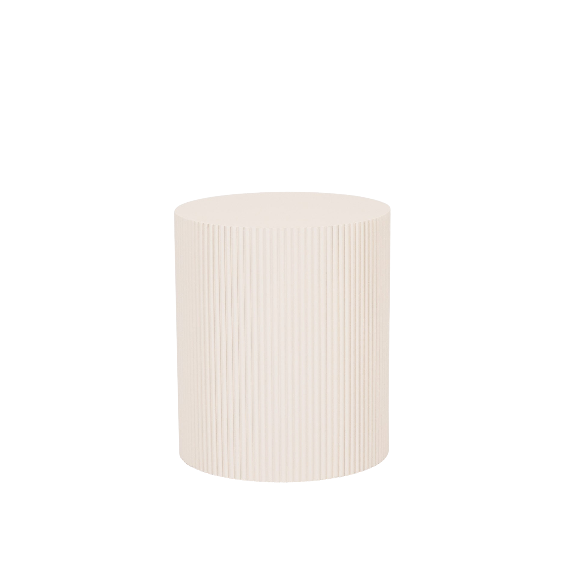 Side Table - Cylindrical - MDF - Sand - 39 x 45 cm