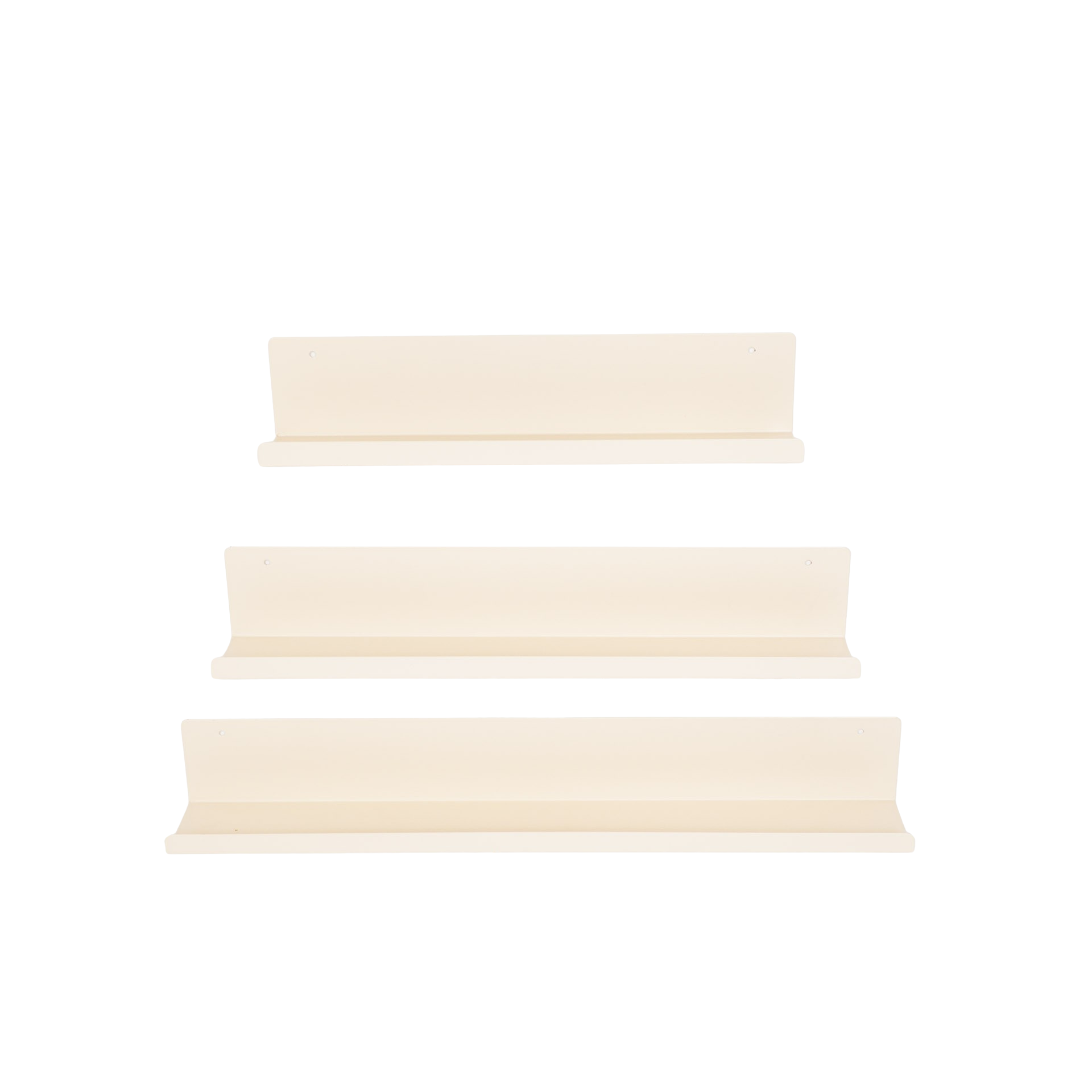 Wandplank - Metaal - Beige - Set van 3 - 40/50/60cm