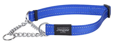 ROGZ FOR DOGS FANBELT Half-Slip Collar Blue 20 mm x 34-56 cm