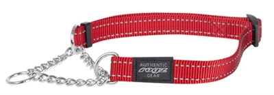 ROGZ FOR DOGS FANBELT HALF-SLIP COLLAR RED 20 mm x 34-56 cm