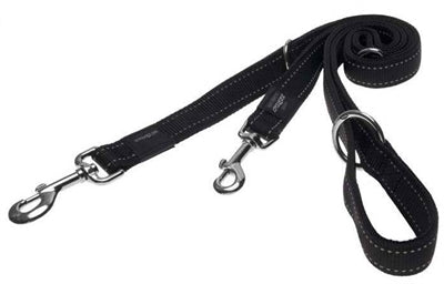 ROGZ FOR DOGS LUMBERJACK MULTIPURPOSE LEASH BLACK 25 mm x 1.6 m
