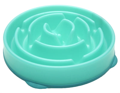 SLO-BOWL VOERBAK DRUPPEL TEAL LICHTBLAUW 29 x 29 x 7 cm