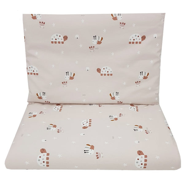 Printed cotton cot bedding set 120x90 cm BEES