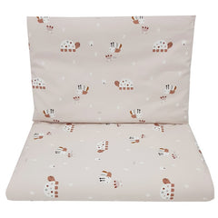 Printed cotton cot bedding set 120x90 cm BEES