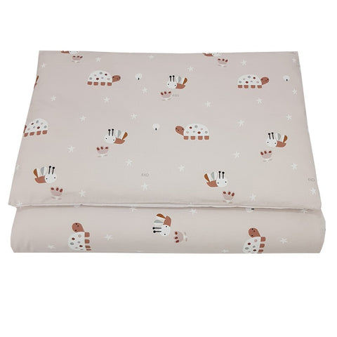 Printed cotton cot bedding set 120x90 cm BEES