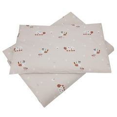 Printed cotton cot bedding set 120x90 cm BEES
