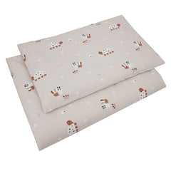 Printed cotton cot bedding set 120x90 cm BEES