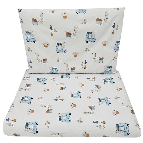 Printed cotton bedding - 2-piece 120x90 cm GIRAFFE