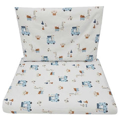Printed cotton bedding - 2-piece 120x90 cm GIRAFFE