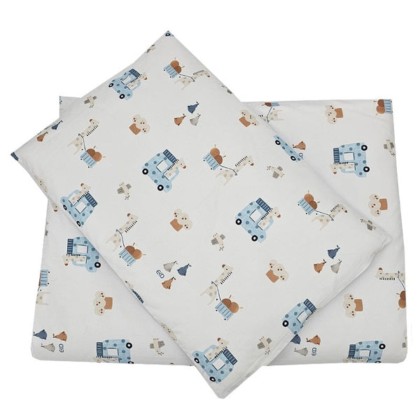 Printed cotton bedding - 2-piece 120x90 cm GIRAFFE