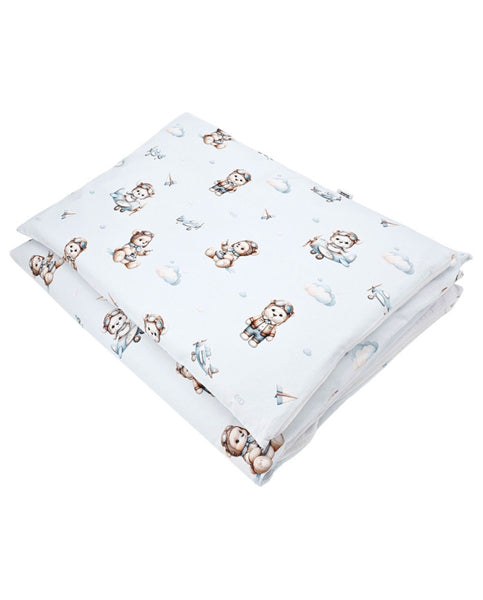 Parure de lit imprimée en coton - 2 pièces 120x90 cm OURSON PILOTE