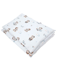 Parure de lit imprimée en coton - 2 pièces 120x90 cm OURSON PILOTE
