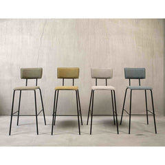 Workliving barkruk Hoog Bo - Fluweel Aarde Teal