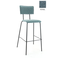 "Workliving Barstoel Hoog Bo Society - Bouclé Petrol"