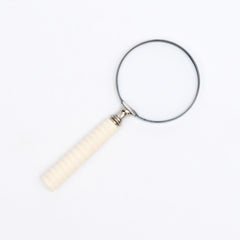 Vergrootglas in Vintage Stijl met Gebeeldhouwde Hars Handgreep | Wit
