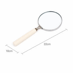 Vergrootglas in Vintage Stijl met Gebeeldhouwde Hars Handgreep | Wit