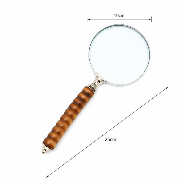 Elegante Loep met Stalen Frame en Hars Handvat | Bruin