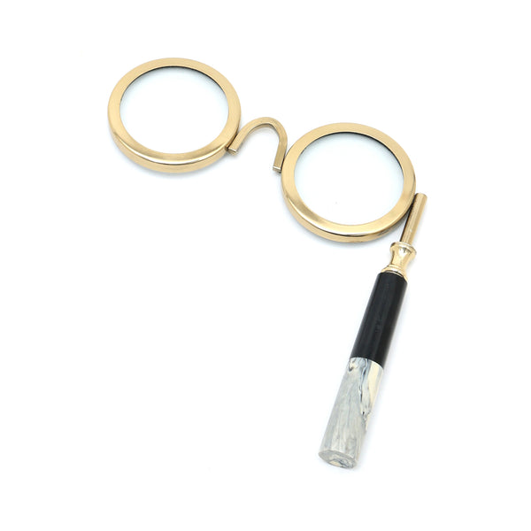 Loupe binoculaire de style antique avec finition dorée
