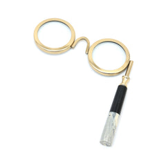 Loupe binoculaire de style antique avec finition dorée