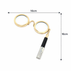Loupe binoculaire de style antique avec finition dorée