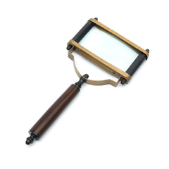 Loupe rectangulaire vintage avec monture métallique | Noir
