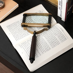 Loupe rectangulaire vintage avec monture métallique | Noir